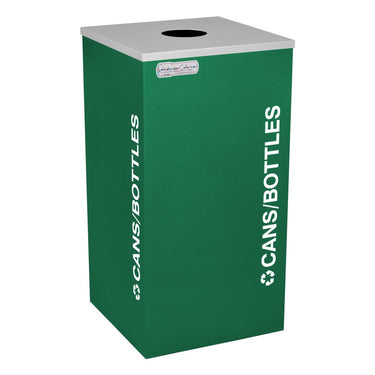 Kaleidoscope Collection Square Emerald Green Recycling Receptacle for Cans and Bottles ***FREE SHIP
